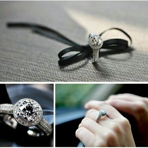 Cushion Cut CZ Diamond Ring